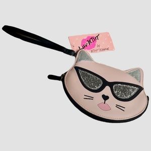 NWT BESTEY JOHNSON Blush Cat Wristlet / Clutch 💕